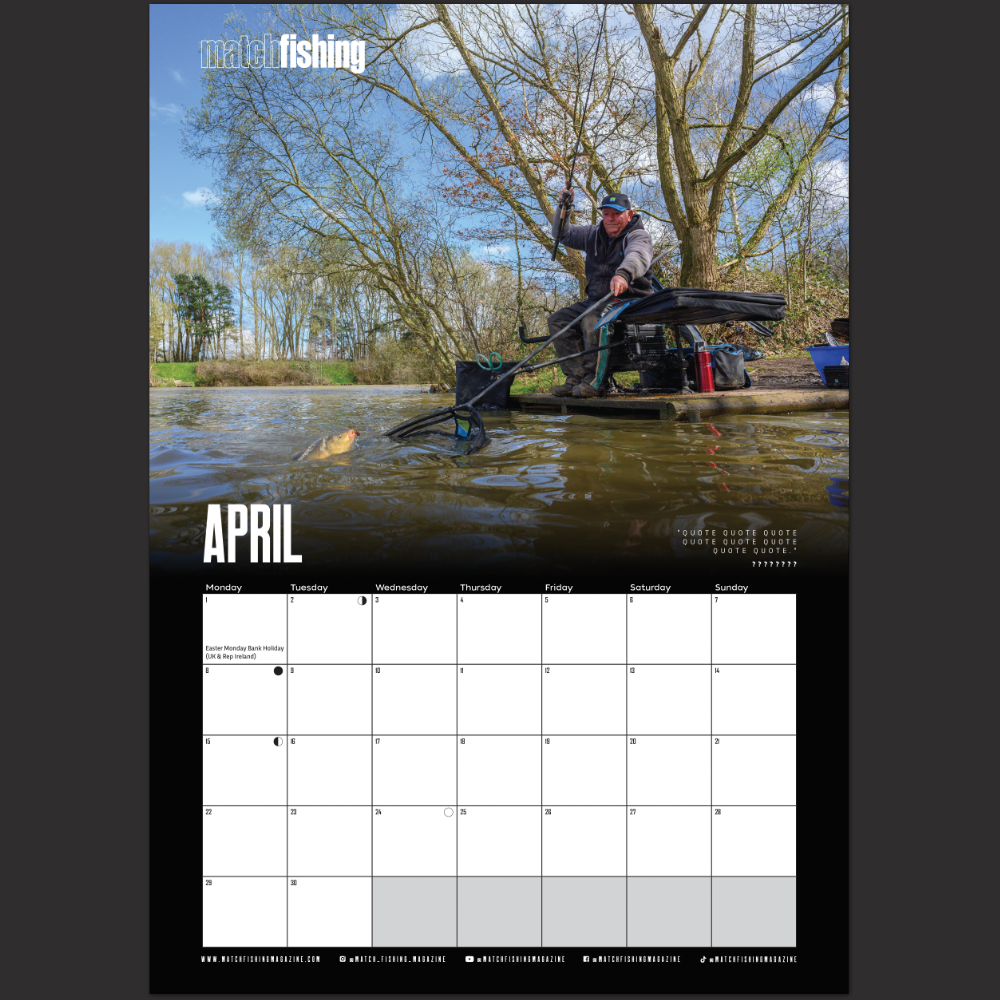 Exclusive Match Fishing Calendar - 2024